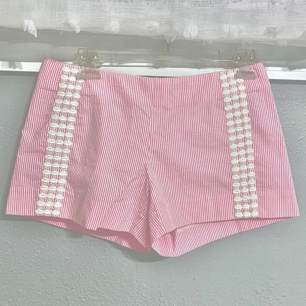 Lilly Pulitzer Pink Seersucker Liza Short